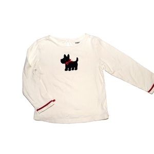Girls 4T white long sleeve gymboree shirt